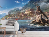 Wall mural in the kitchen, Traditional wallpaper with “Poseidon” pattern