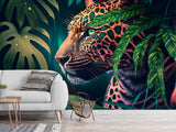 Modern Peel and Stick Photo Wallpaper for Living Room or Bedroom – "Jaguar" Wall Print