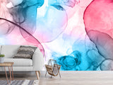 Abstract Peel and Stick Wall Mural "Paint in Water", Decor for Bedroom, Living Room, Kids Room 🎨