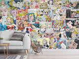 Wall mural 3D self-adhesive in the bedroom, kitchen, hall “Pop art comic”