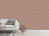 Elegant Art Deco Wallpaper “Wine Lotus” — Peel And Stick Design For Bedroom Or Living Room