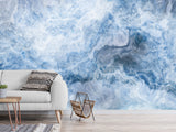 Abstract Vinyl Wallpaper Peel and Stick Wall Mural for Living Room, Office, Relax Zone "Abstract Vision of Sea Waves" 🌊