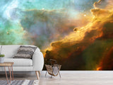 Peel & Stick Vinyl Wallpaper Decor Vibrant Nebula – Stunning Wall Mural For Home Interior