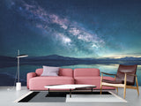 3D Peel and Stick Full Wall Mural – Milky Way Over Mountains for Living Room or Bedroom