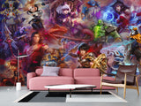 Premium Non-Woven Eco-Friendly Wall Murals – "Characters in Their Glory" Anime Style for Office or Bedroom