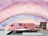 Vibrant Non-Woven Wallpaper. Abstract Modern Style Full-Wall Mural for Kids' Room, Living Room, and Bedroom "Rainbow" 🌈