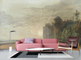 Non-Wowen Wallpaper Paul Sandby "The north terrace of windsor castle looking east at sun" Vintage Style Photo Wallpaper For Living Room And Bedroom