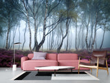 Peel and Stick Wallpaper with Fast Production for Bedroom & Living Room - Misty Birch Forest