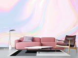 Abstract Peel And Stick Wallpaper For Living Room, Creating Comfort In Space, Abstract Pastel Waves For Office, Bedroom, Full Wall Art Print Mural 🎨