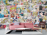 Wall mural 3D self-adhesive in the bedroom, kitchen, hall “Pop art comic”