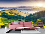Self-Adhesive Eco Wallpaper For Bedroom, Living Room "Beauty Of The Carpathian Mountains"