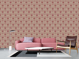 Elegant Art Deco Wallpaper “Wine Lotus” — Peel And Stick Design For Bedroom Or Living Room