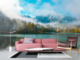 Non-Woven Mural For Lounge Area, Bedroom, Or Reception "Lake" Full Wall Design Wallpaper