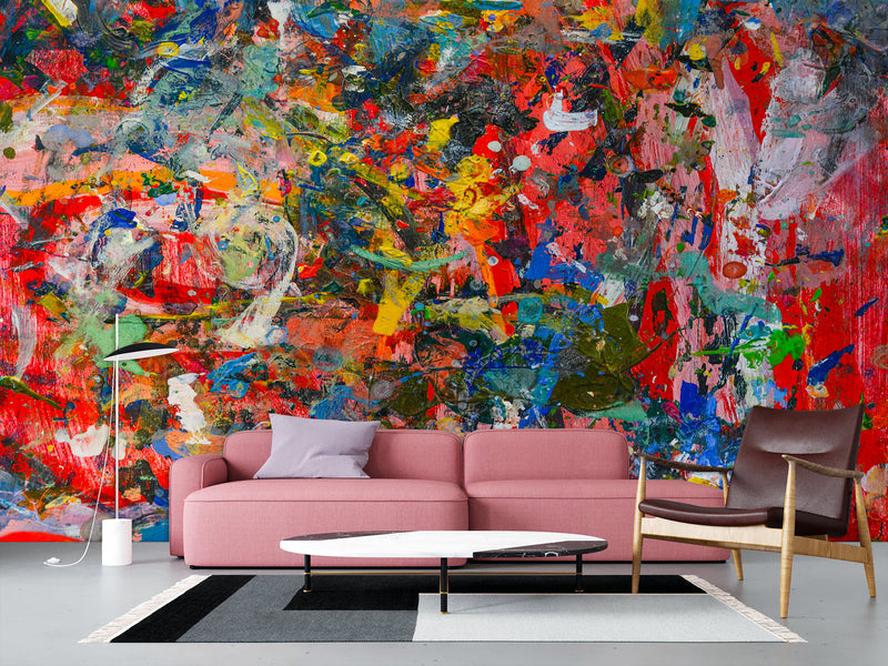 Self-Adhesive Wallpaper – Art Design for Home, Abstract "Paint Strokes