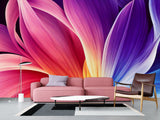 Non-Woven Photo Wallpaper For Bedroom, Living Room "Abstraction: Colorful Petals Of Energy"