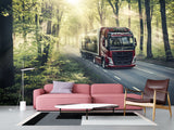 Peel and Stik Forest Road Volvo Car Wall Murals – Home Decor For Bedroom And Living Room