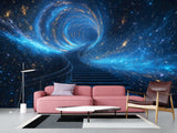 Incredible Wallpaper Sci-Fi Motif For Living Room, Hall Self-Adhesive Wallpaper For Entire Wall "Stairway To Another Dimension" 🚀