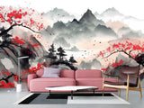 Asian Art  Peel and Stick Wall Mural "Japanese Landscape" Photo Wallpaper For Bedroom Living Room Decor