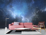 Non-Wowen Wallpaper Blue Nebula – Large Full Wall Wallpaper for Bedroom Interior