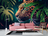 Modern Peel and Stick Photo Wallpaper for Living Room or Bedroom – "Jaguar" Wall Print