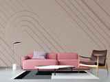 3D Beige Non-Woven Photo Wallpaper Design For Home, Stylish For Office, Bedroom, Living Room Mural “Modern In Pastel”
