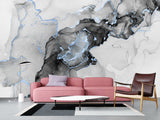 Non-Woven Wall Wallpaper For Office, Art Design For Bedroom, Abstraction Mural "Black And White Haze"