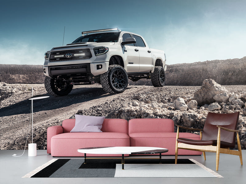 Full Wall Traditional Wallpaper for Living Room or Bedroom  – "Mountain Vehicle Power Mural"
