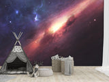 Peel and Stick Wall Mural Full-Wall Photo Wallpaper "Cosmic Nebula" Design For Bedroom Or Living Room