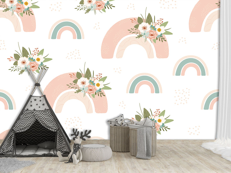 Kids photo wallpaper on the wall non-woven “Rainbow”, 3d wallpaper for Kids room