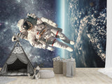 Self-adhesive Mural with a pattern for a teenager, photo wallpaper “Cosmonaut”