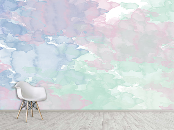 Non-Woven Photo Wallpapers Abstraction "Paint Spill" On Wall For Kitchen Living Room Bedroom