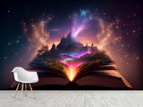 Fairy-Tale Living Room, Kids' Room Traditional Wallpaper To Inspire Imagination And Creativity "Opening The Book Of World Secrets" 📖✨