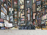 Comic Style Accent Wall Self-adhesive Photo Wallpaper 3D Wallpaper for Bedroom Ready with “New York” Design🌆