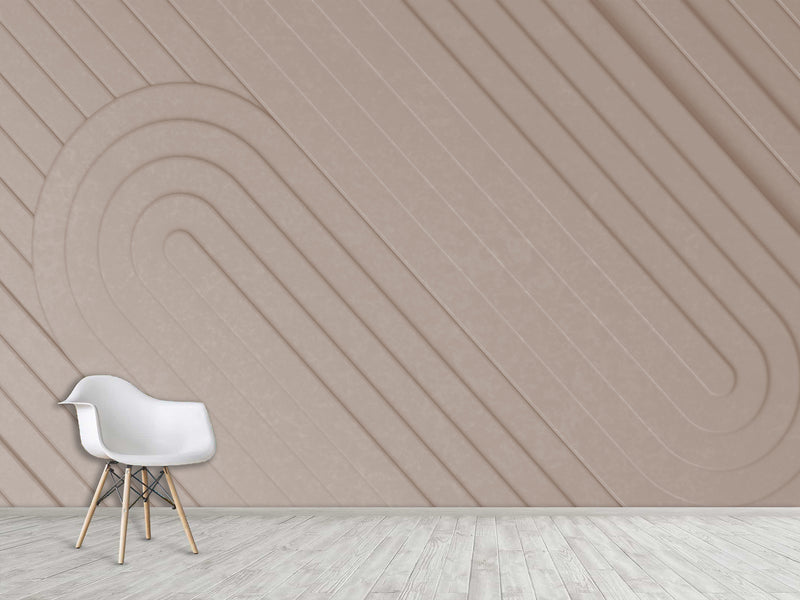 3D Beige Non-Woven Photo Wallpaper Design For Home, Stylish For Office, Bedroom, Living Room Mural “Modern In Pastel”
