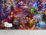 Premium Non-Woven Eco-Friendly Wall Murals – "Characters in Their Glory" Anime Style for Office or Bedroom