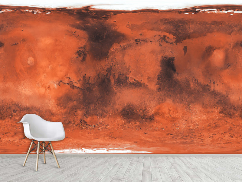 Traditional Full-Wall Wallpaper – Abstract Art 'Red Blurs' | Accent Wall Design Foe Home
