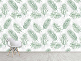 Traditional Wall Murals "Palm Leaves On White Background"  Unique Print For Bedroom  Living Room Kids Room🌿