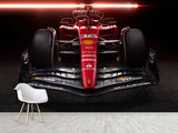 Non-Woven Photo Wallpaper for Gym or Office Red Ferrari Wall Mural