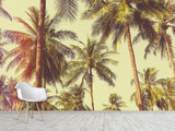 Self-Adhesive Wall Mural Print of Los Angeles Palm Trees for Living Room or Bedroom
