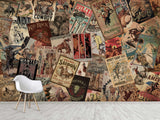 Unique Design Traditional Wall Murals Decor For Office, Bedroom, Living Room Vintage Collage "Wild West"🤠📰