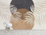 Natural Print Full Wall Vinyl Wallpaper Pell and Stick "Tropical Leaves" Desing For Office Bedroom Living Room🌿