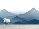 Natural Print Peel and Stick Wall Mural for Home, Beautiful for Bedroom and Kitchen, Self-Adhesive Wallpaper 'Mountain Silhouettes'