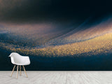 ✨Abstract Style Design for Space Decoration Peel and Stick Mural "Golden Wave" for Kitchen, Hall, Art Space