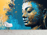 Wall Print Non-Woven Wall Murals With Design Photo Wallpaper "Buddha" For Room, Bedroom, Living Room Decor