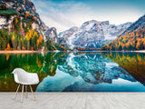 Non-Woven 3D Full Wall Wallpaper Lake Brais in Spain for Bedroom, Living Room, Reception