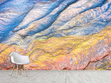 Self-Adhesive Wallpaper Mural – Abstract Art Print "Union of Yellow and Blue"