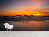 Non-Woven Mural Large Wall Art For Bedroom, Living Room Or Relaxation Zone – Ocean Sunset