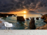 🏞️Natural Print For Comfort Traditional Wall Murals "Bay Of Biscay Near Italy" For Office, Bedroom, Study 🏞️
