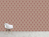 Elegant Art Deco Wallpaper “Wine Lotus” — Peel And Stick Design For Bedroom Or Living Room