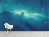 3D Self-Adhesive Vinyl Wallpaper “Glow in the Cosmic Nebula” – Space-Inspired Mural for Bedroom Decor